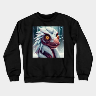 Baby Red Dragon in the Snowy Forest Crewneck Sweatshirt